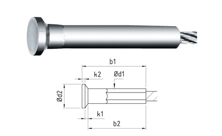 Swage end Stop 90º 866