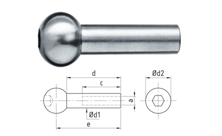 Ball Head Int.Thread 868 