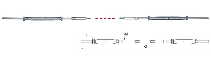 Both Sides Turnbuckle Swaged IK110