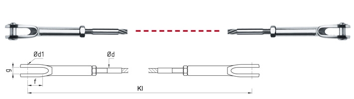Both Sides With External Thread F30 Complete with CS-Fork IK345