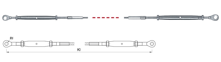 Both Sides Turnbuckle with Eye Swaged IK420